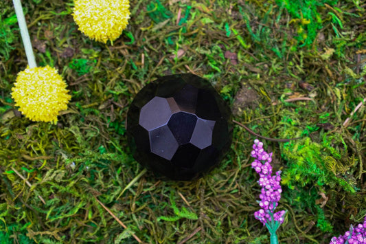 Obsidian Faceted Sphere 50mm
