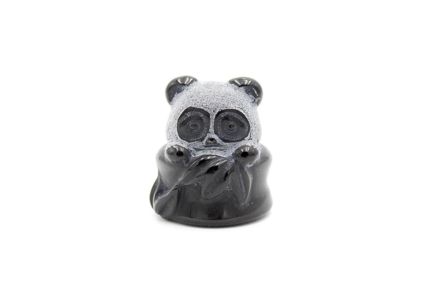 Obsidian Panda Carving