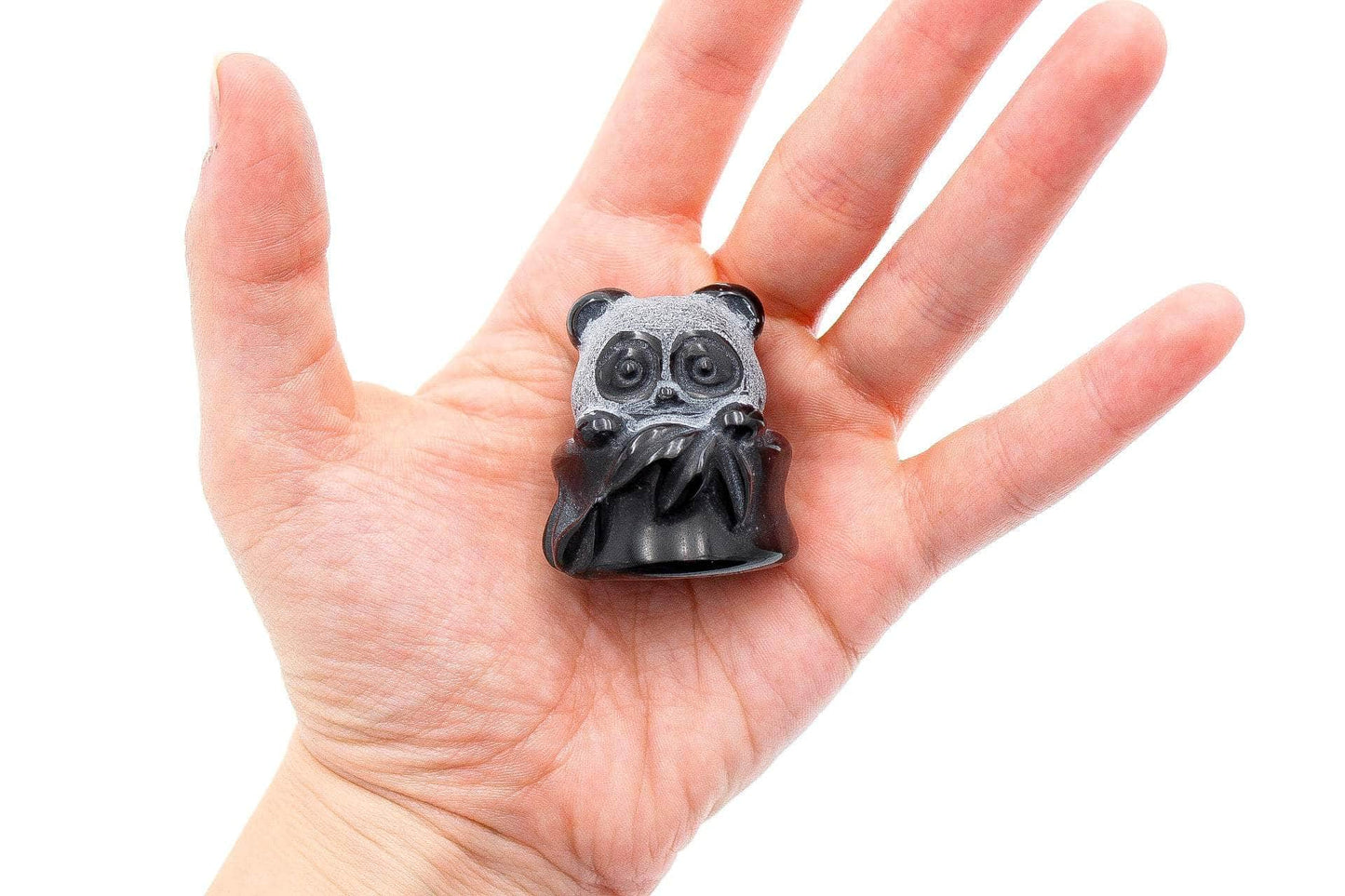 Obsidian Panda Carving