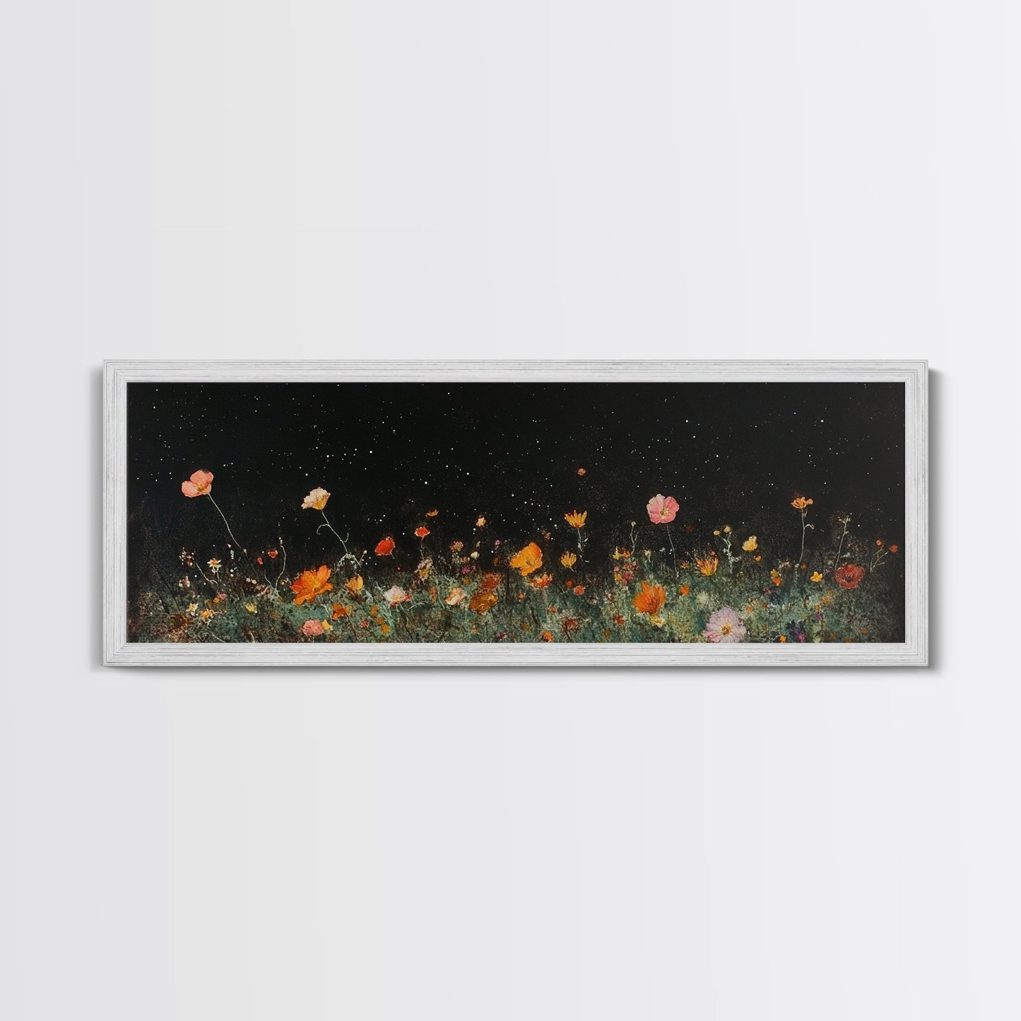 Dark & Moody Wild Flowers Canvas Print