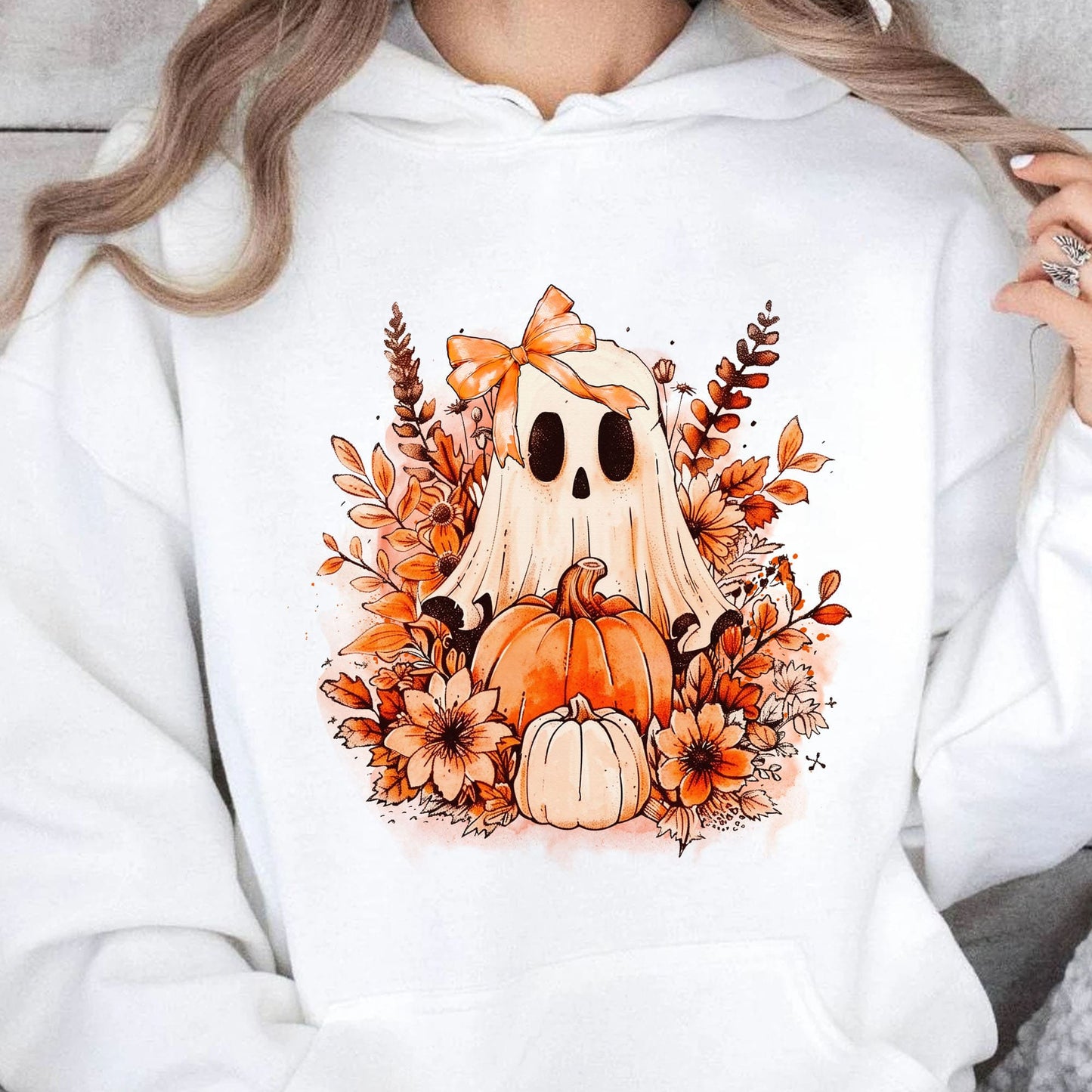 Retro Ghost Pumpkin - Sweatshirt
