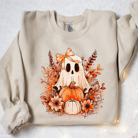 Retro Ghost Pumpkin - Sweatshirt