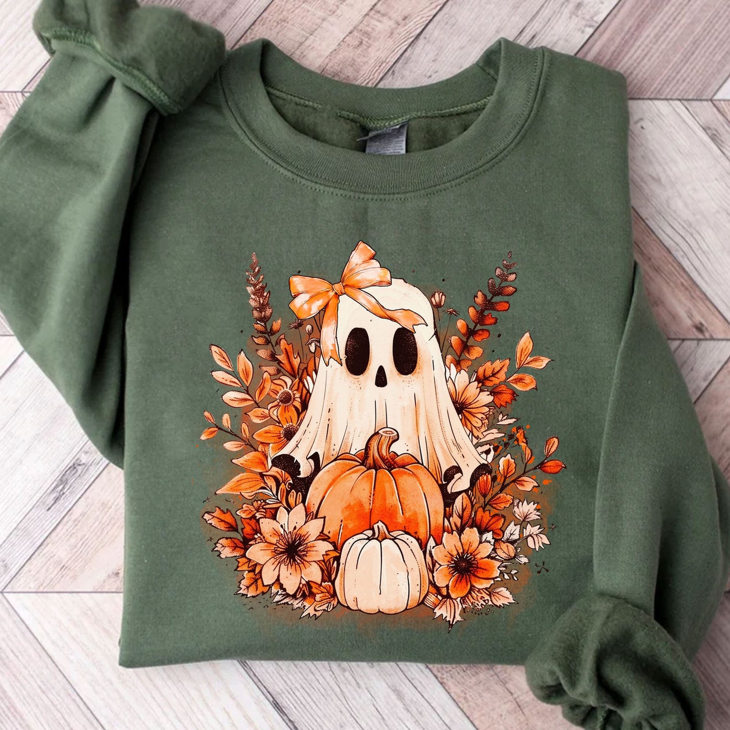 Retro Ghost Pumpkin - Sweatshirt