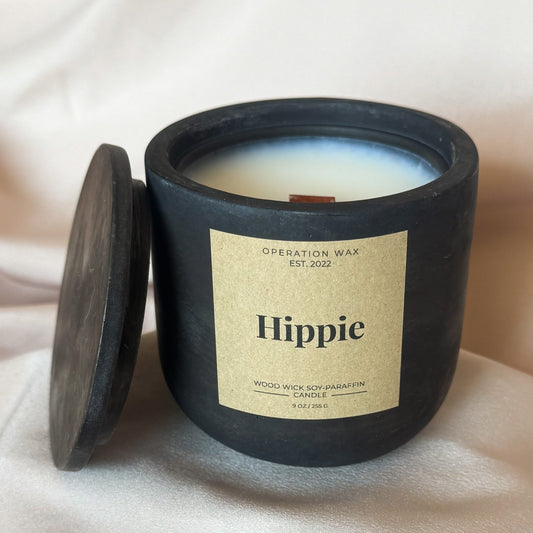 "Hippie", Cackling Wood Wick Candle