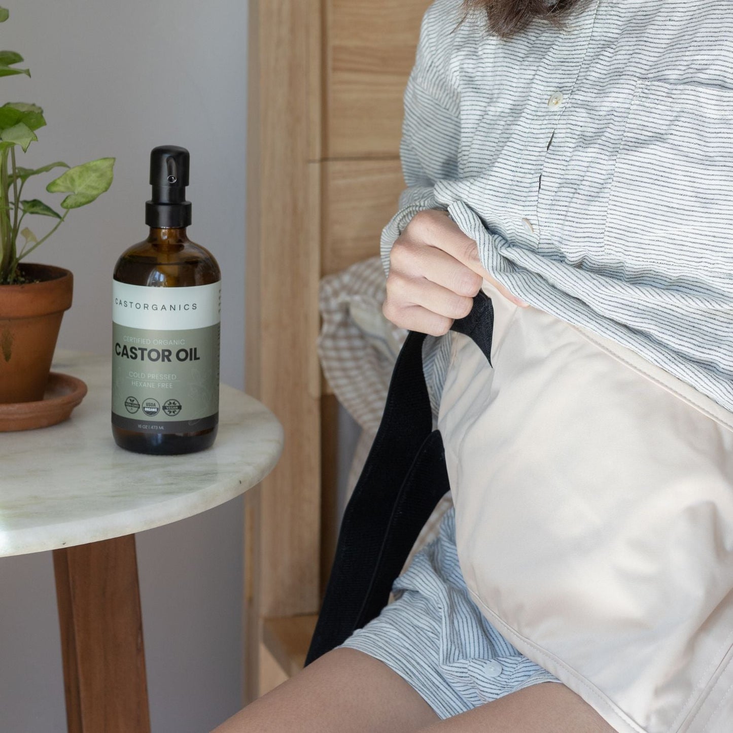 USDA Organic Castor Oil with Metal Pump