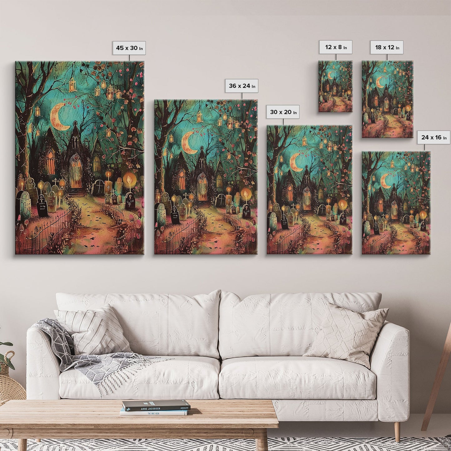 Haunted House Gothic Churchyard - Wall Art