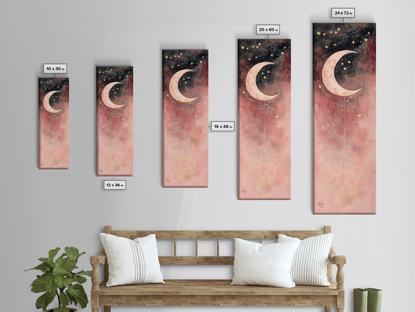 Crescent Moon Canvas Print