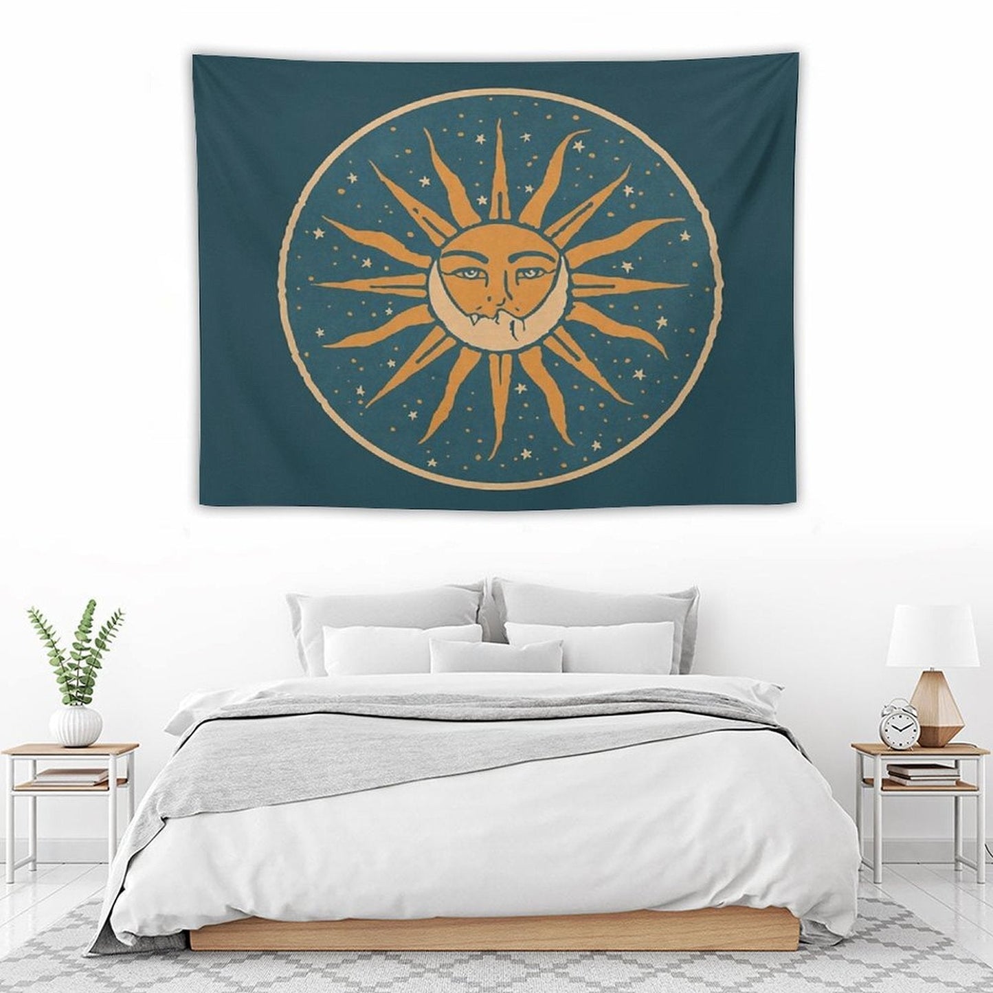 Sun And Moon Vintage Tapestry