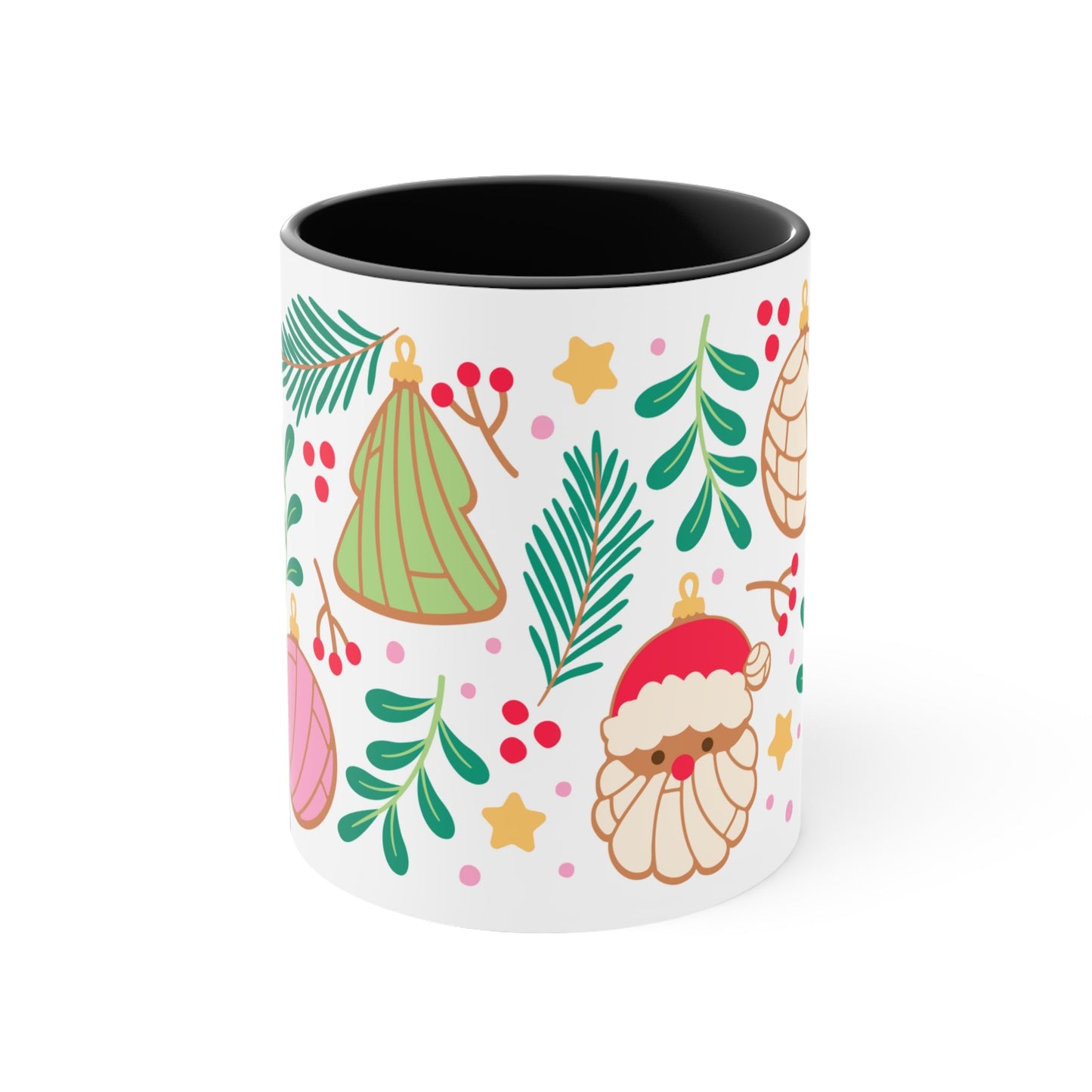 Navidad pan dulce Coffee Mug, 11oz for Mexican friends or Mexican mom. Concha mug. Regalo de navidad para mexicanos y latinos.