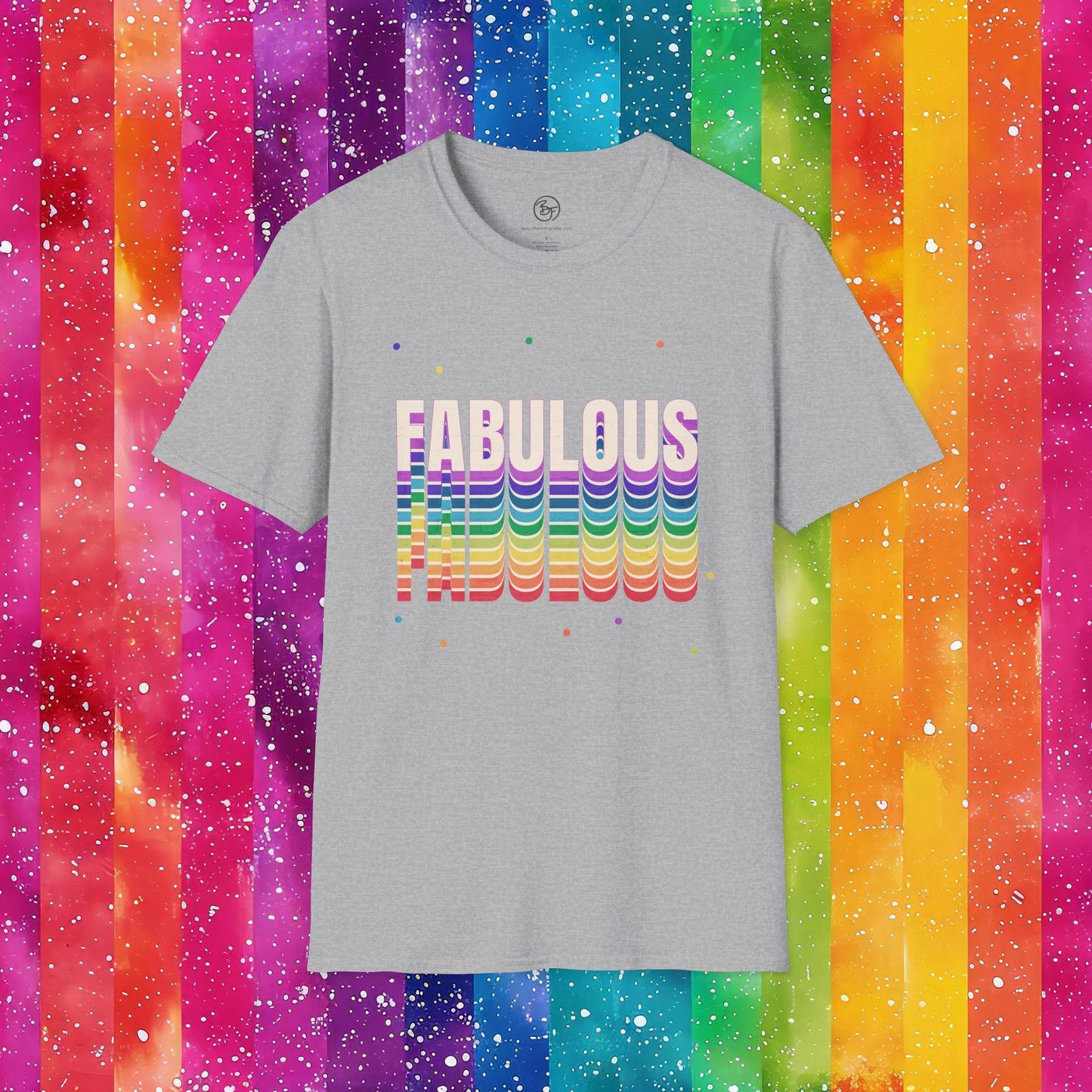Bespattered Facade Rainbow Fabulous Unisex Softstyle T-Shirt