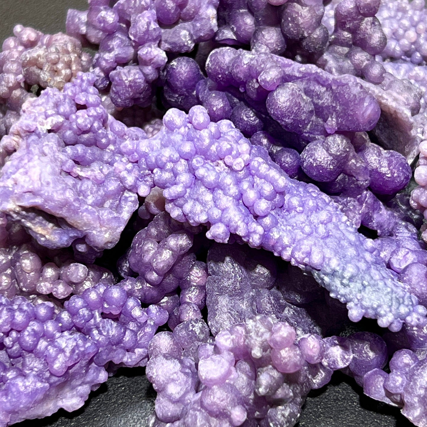 Purple Grape Agate Crystal Clusters