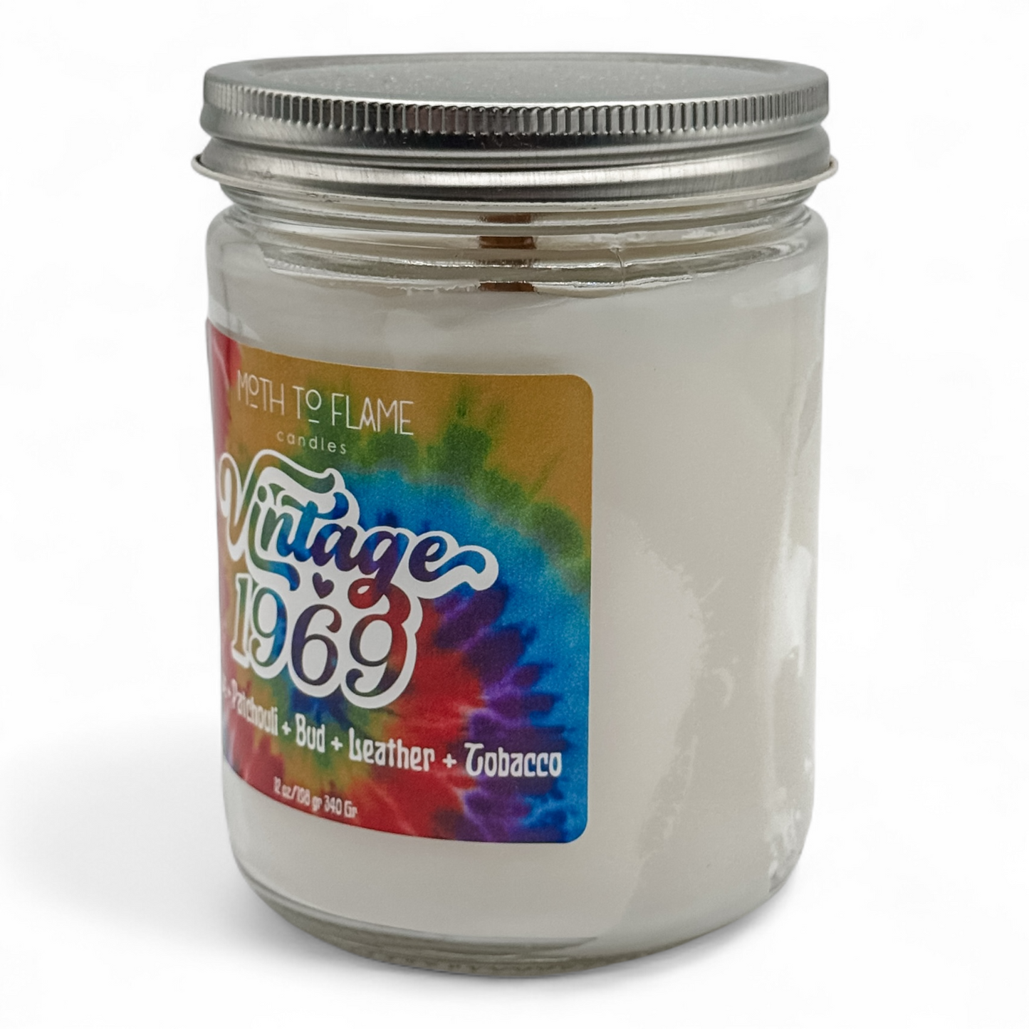 Vintage 1969 – 7 oz / 12 oz Candle - Cannabis Flower, Leather, Incense Resin