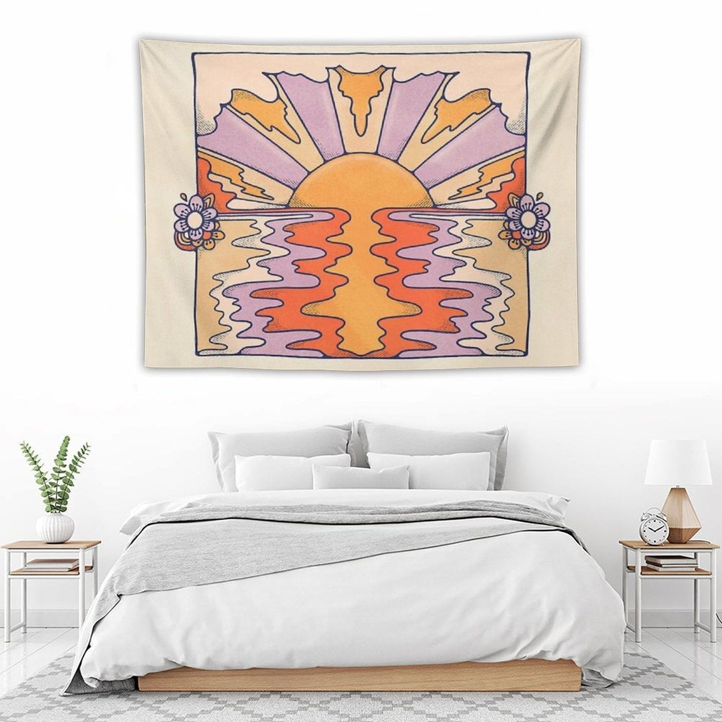 Sweet Sunset Over Byron Tapestry