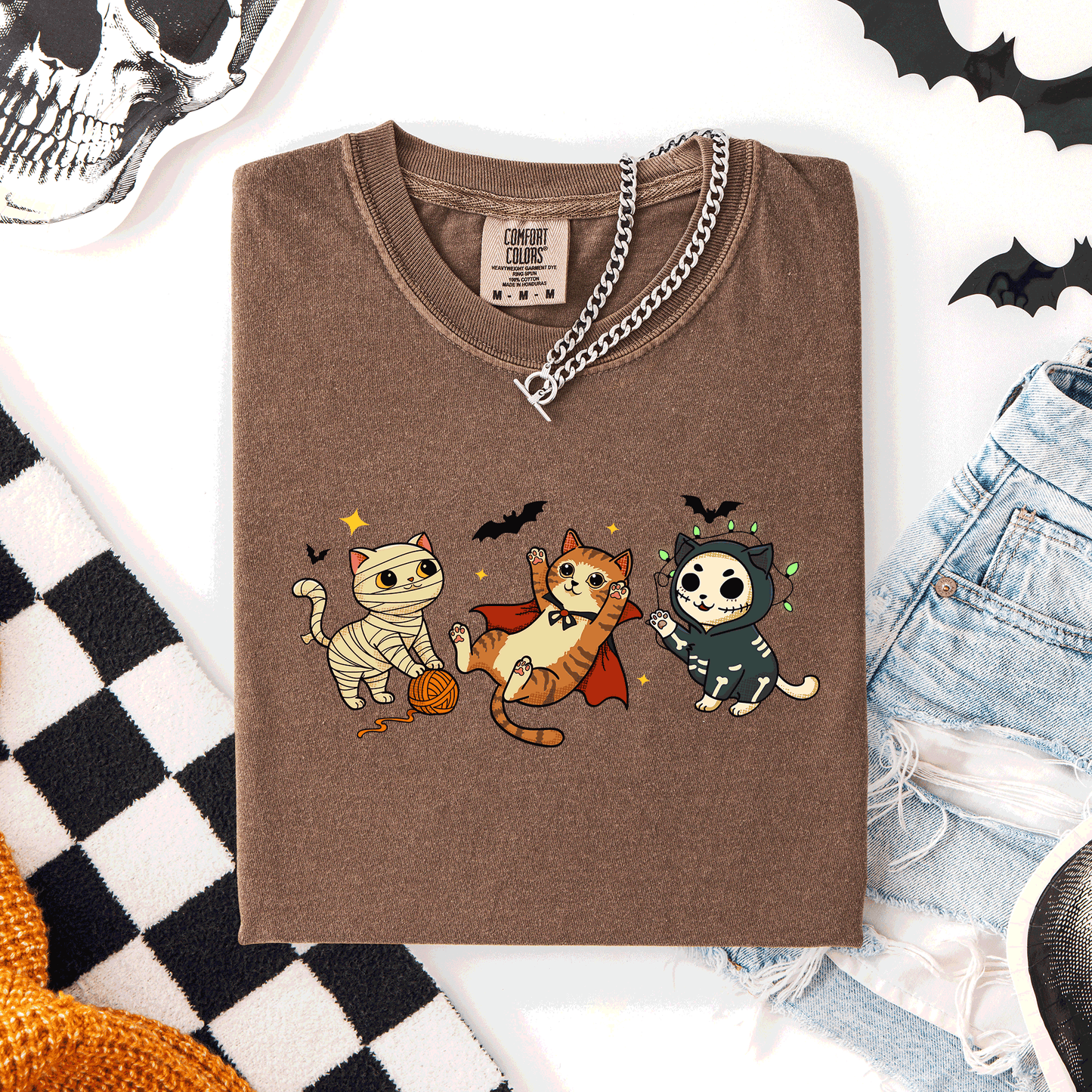 Adorable Halloween Cats - Comfort Colors T-Shirt