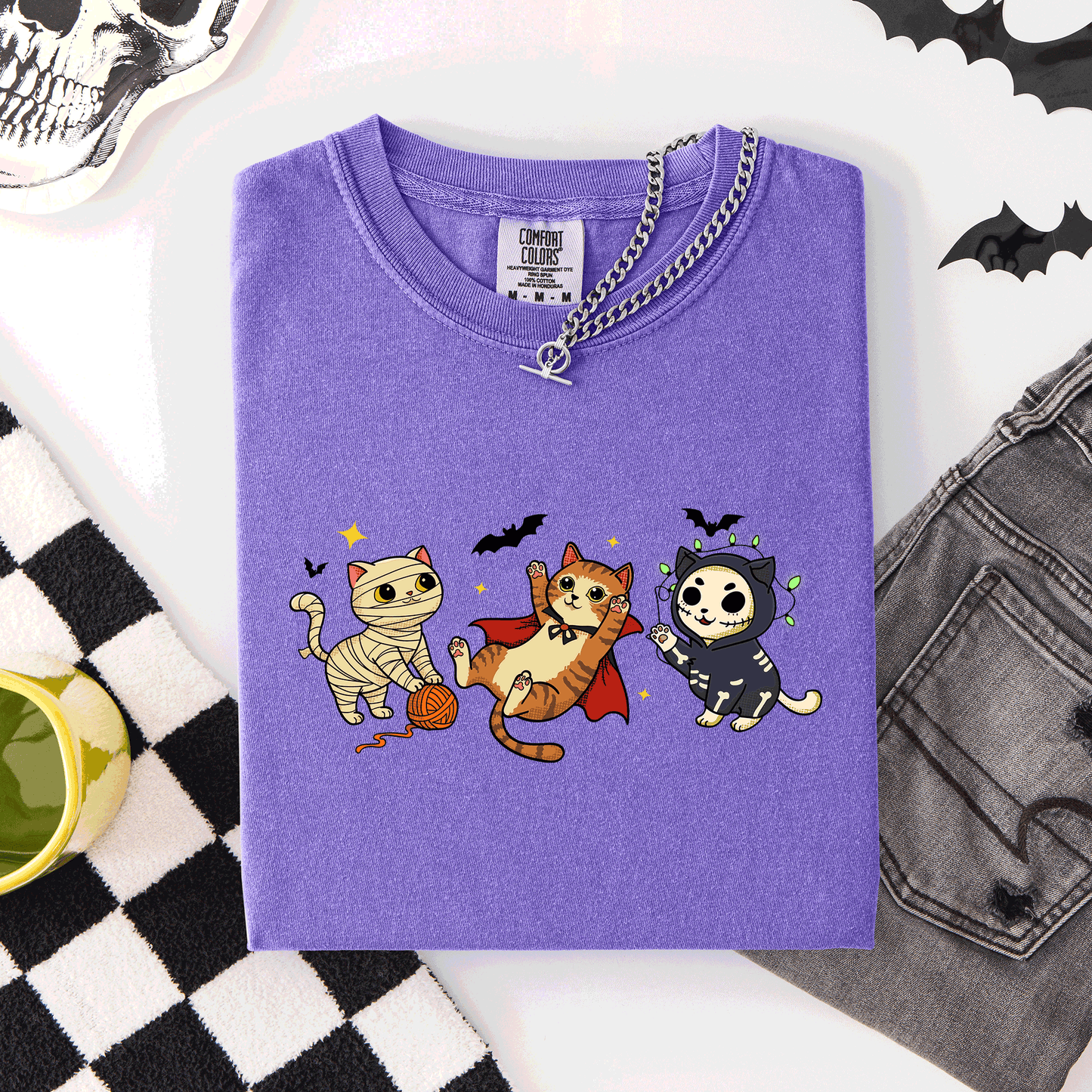 Adorable Halloween Cats - Comfort Colors T-Shirt
