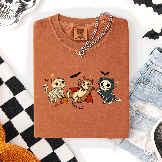 Adorable Halloween Cats - Comfort Colors T-Shirt