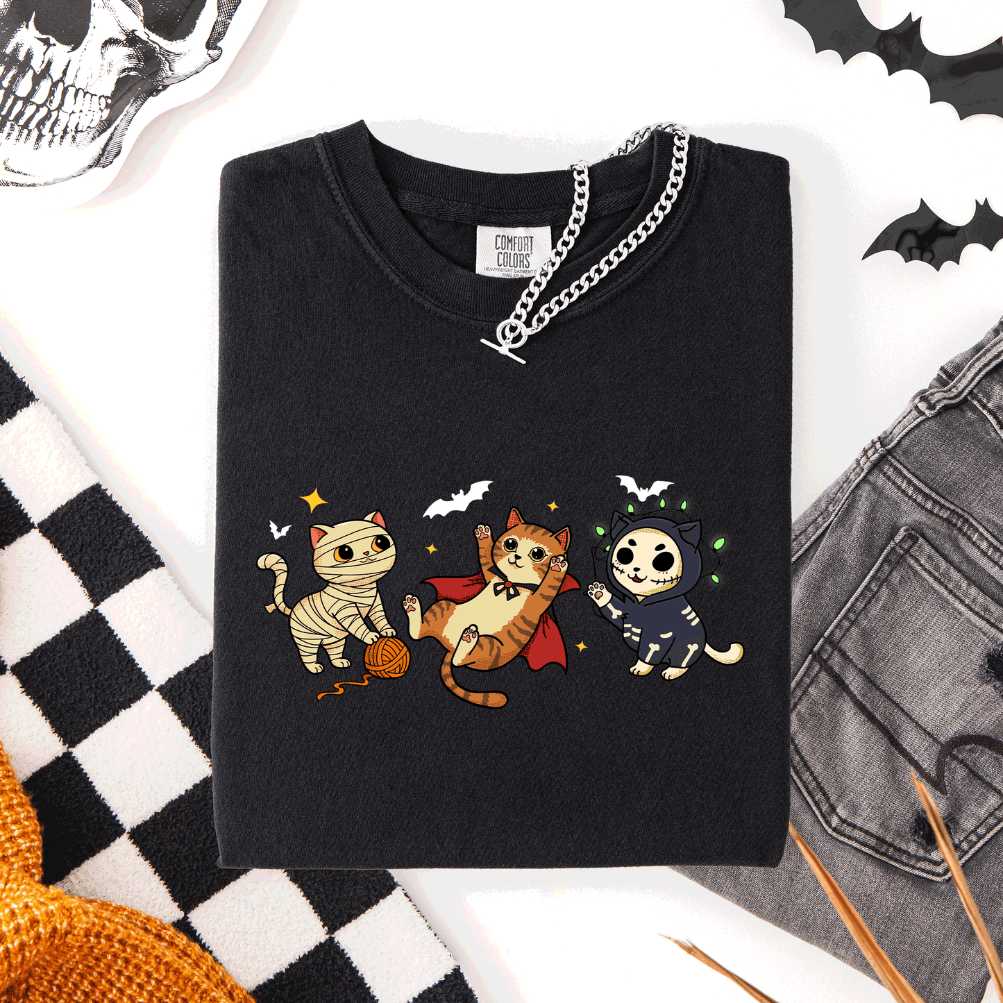 Adorable Halloween Cats - Comfort Colors T-Shirt