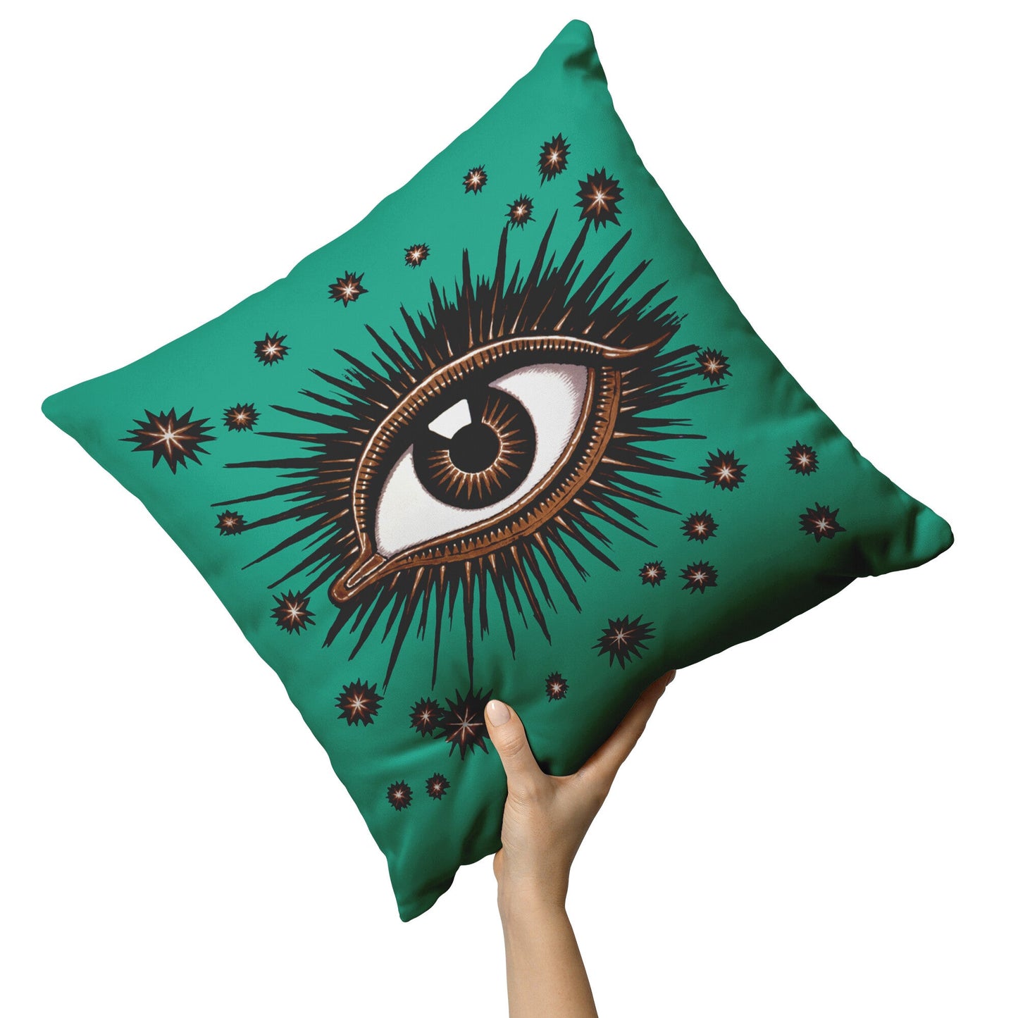 "All Seeing Eye" - Throw Pillow (Teal)
