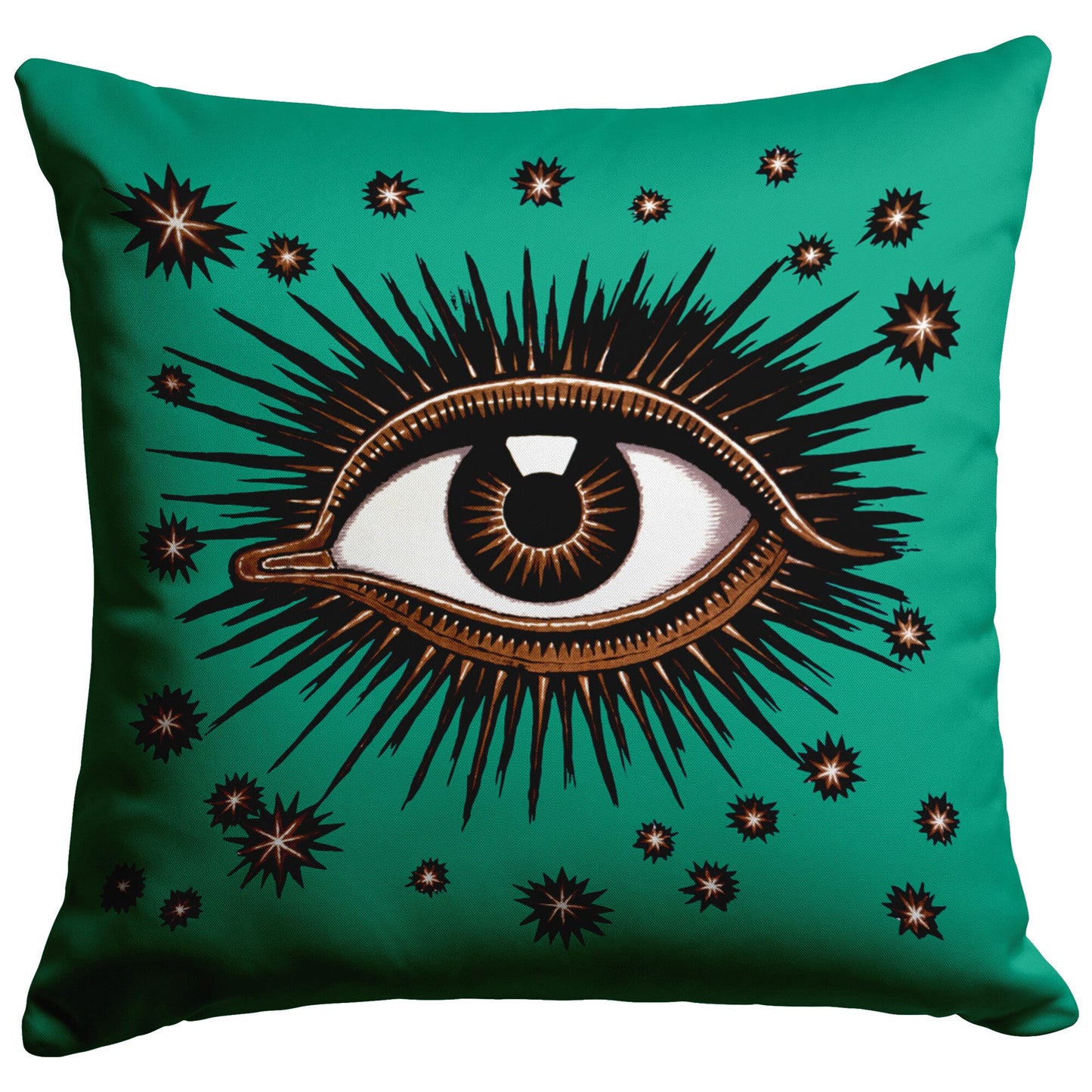 "All Seeing Eye" - Throw Pillow (Teal)