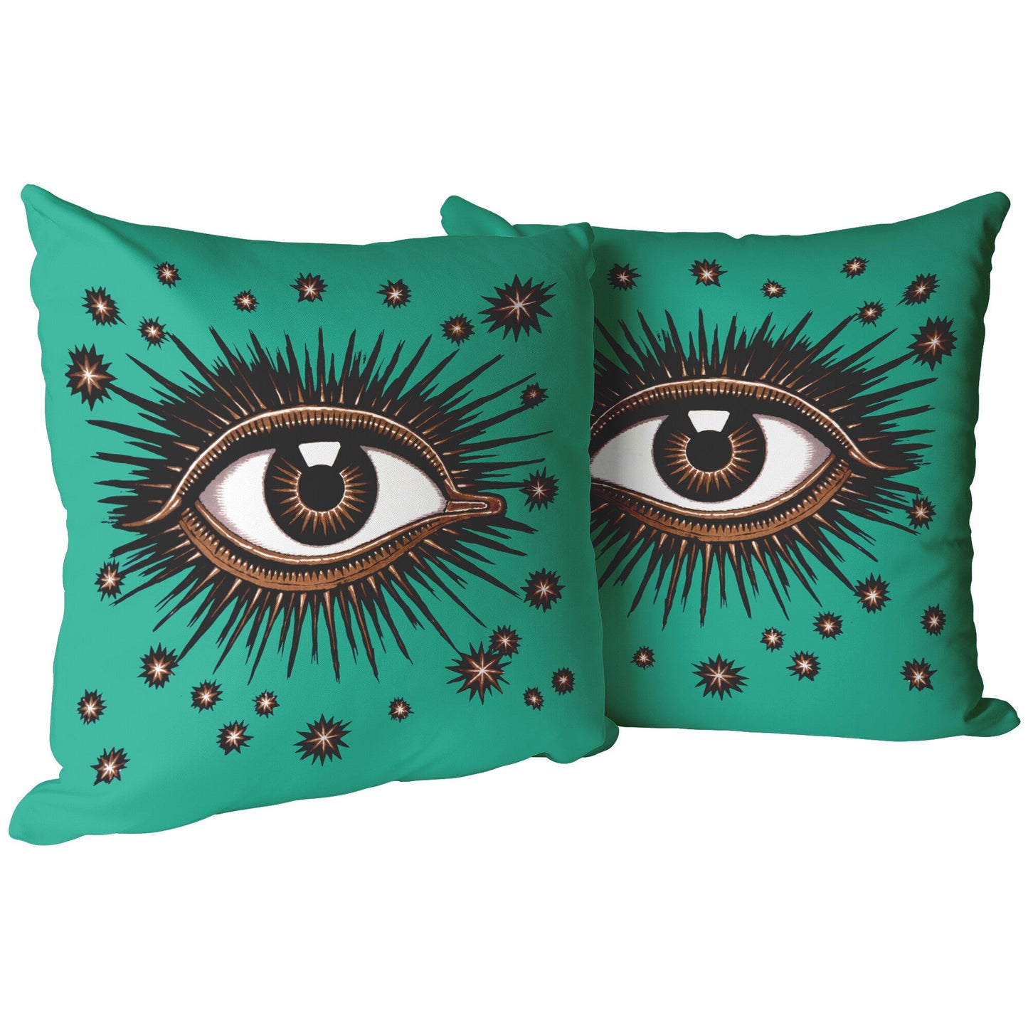 "All Seeing Eye" - Throw Pillow (Teal)