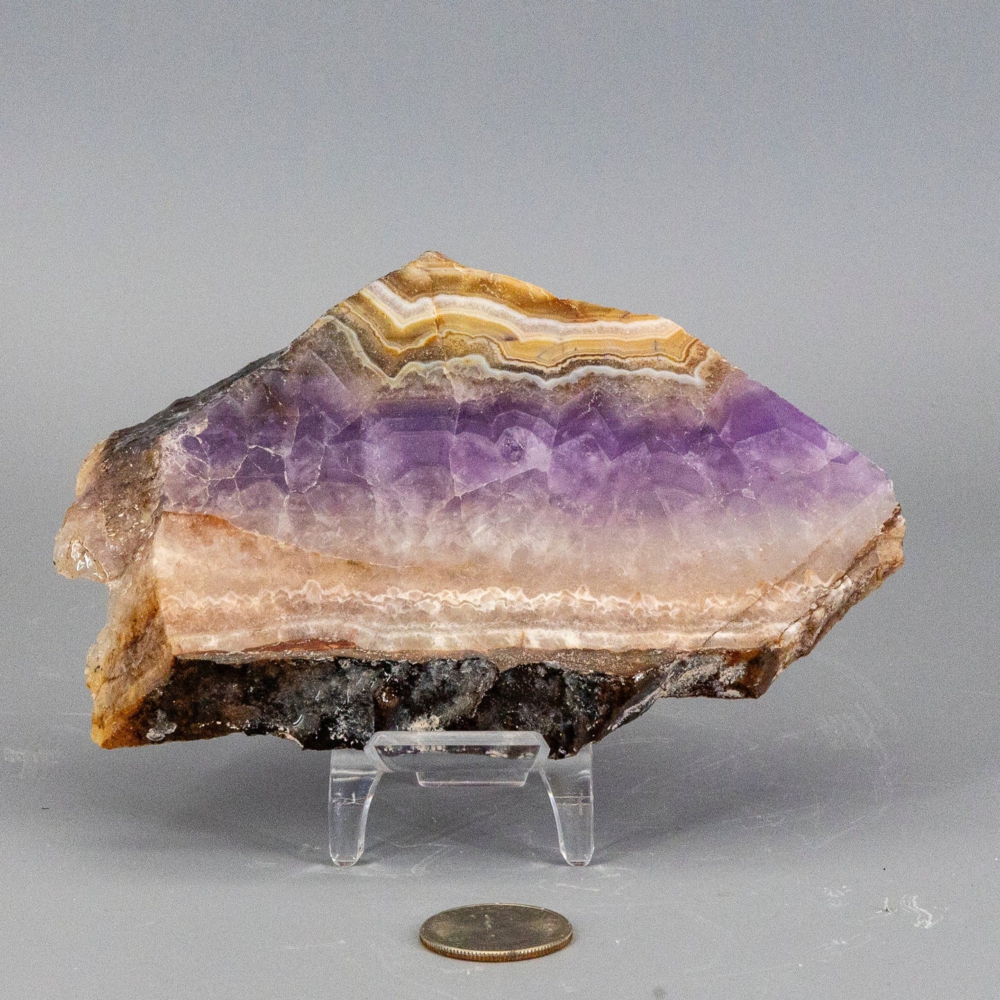Amethyst "Laced" Agate Crystal Slab