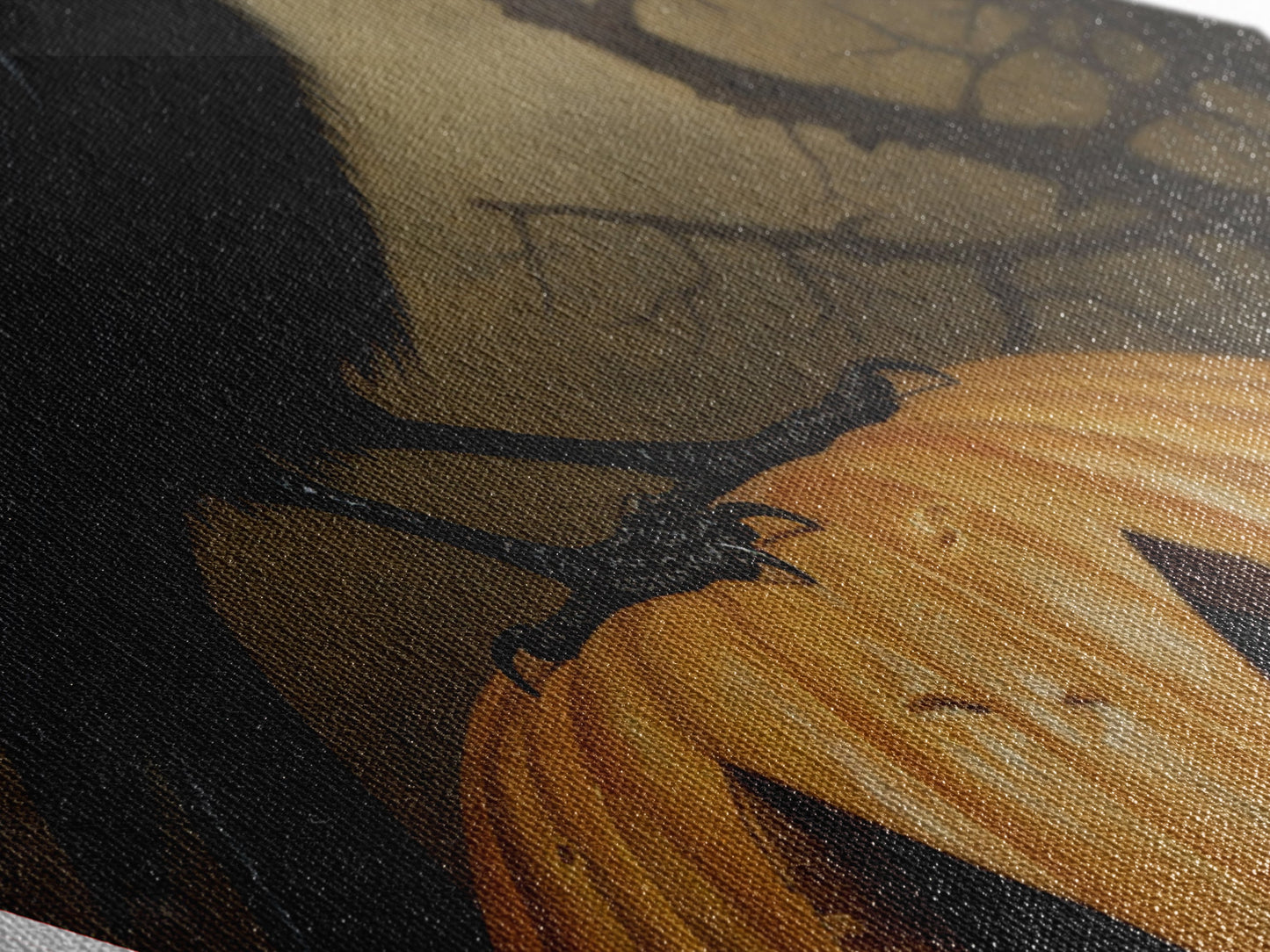 "Nevermore Pumpkin" Diamond Shaped Wall Art