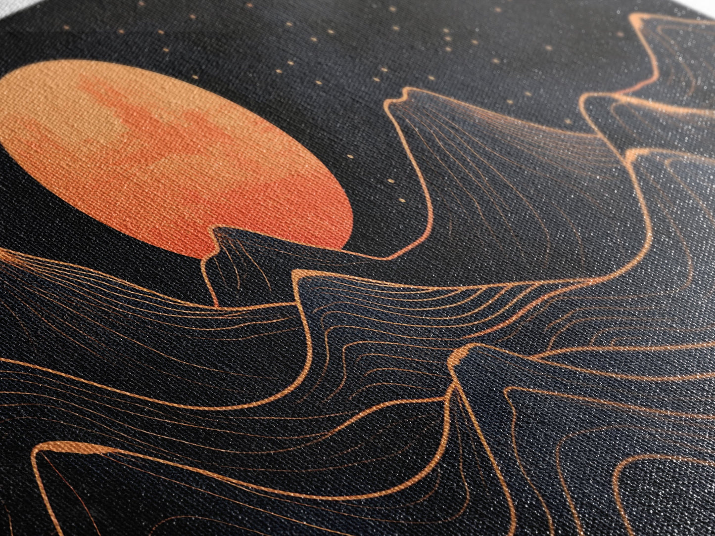 Art Deco Moon Art