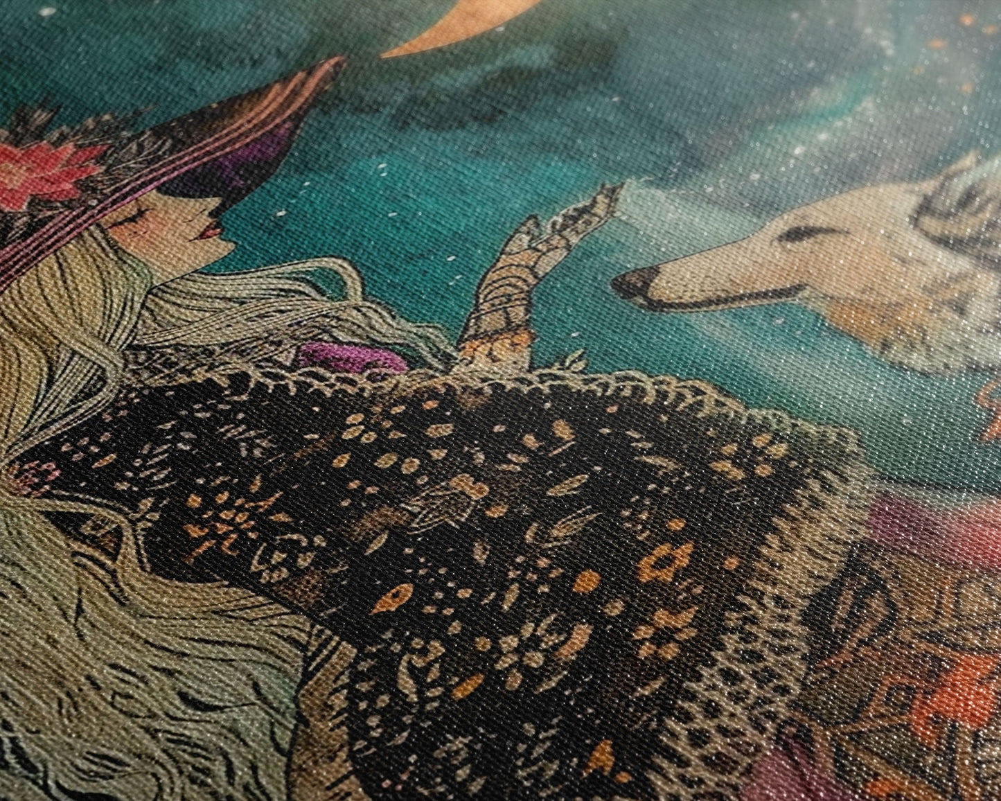 Witch and Dog - Wall Art
