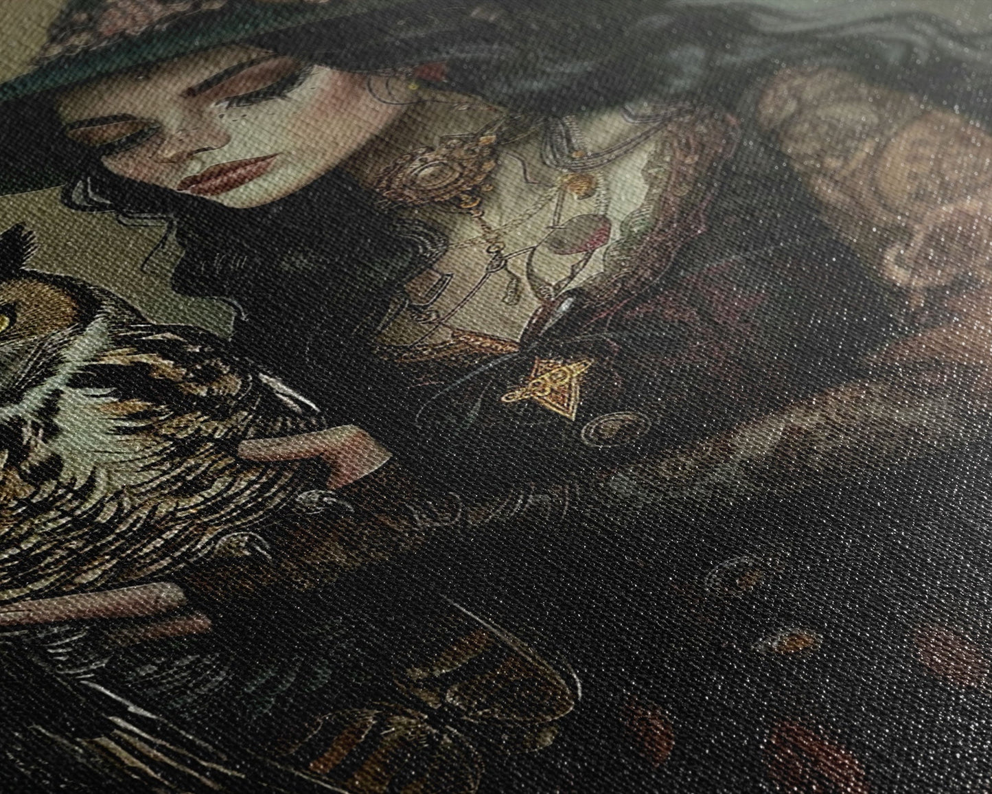 Witch with Owl - Wall Art