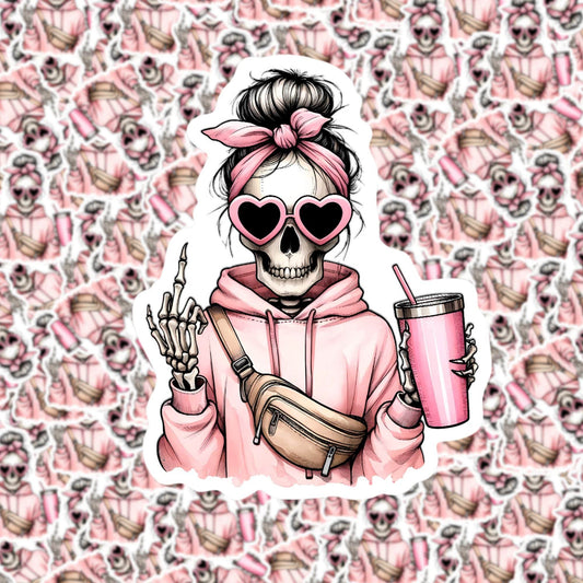 Basic Bitch Skeleton Sticker