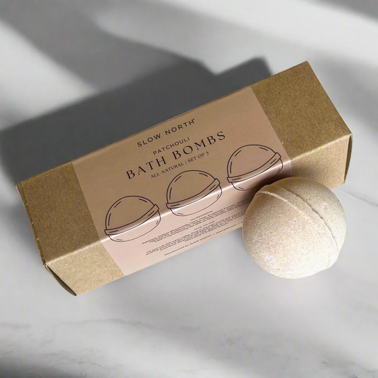 Natural Bath Bomb Set – Patchouli (Set of 3)