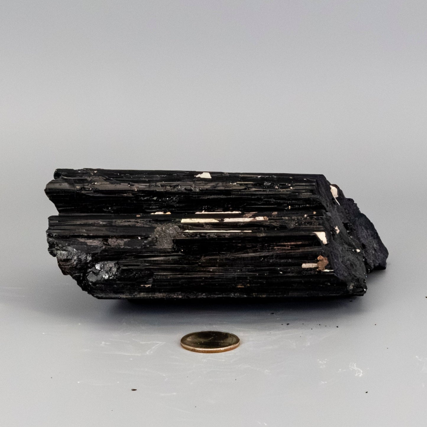 Big Black Tourmaline Hunk w/t Quartz Inclusions