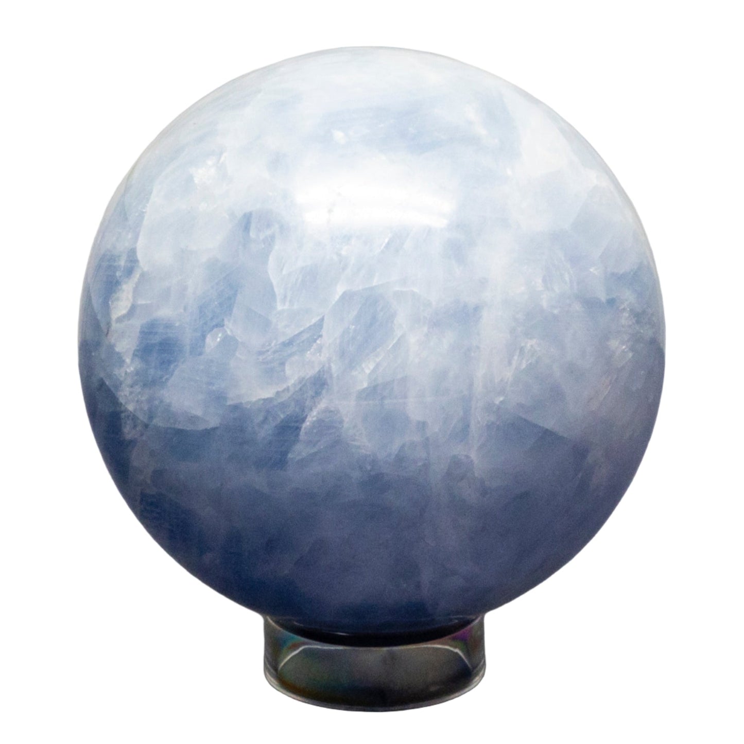 Blue Calcite Spheres 72-93mm