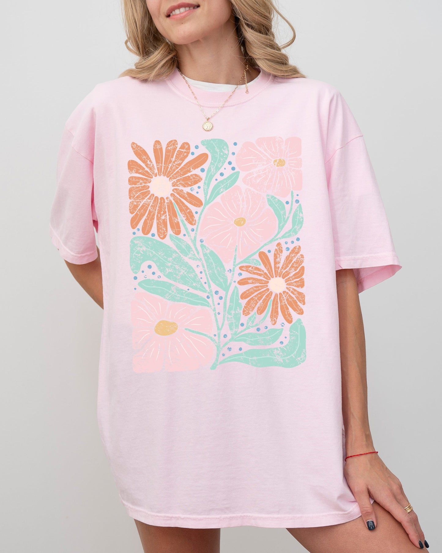 Bohemian Abstract Flowers - Comfort Colors TShirt