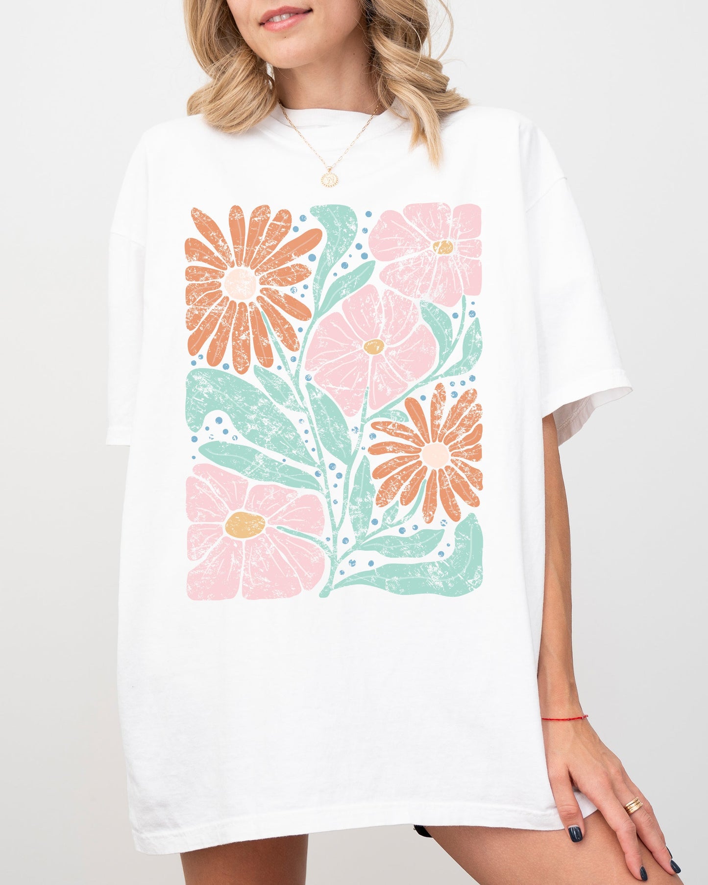 Bohemian Abstract Flowers - Comfort Colors TShirt