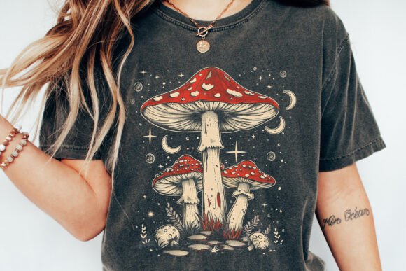 Boho Retro Mushrooms - UNISEX Shirt