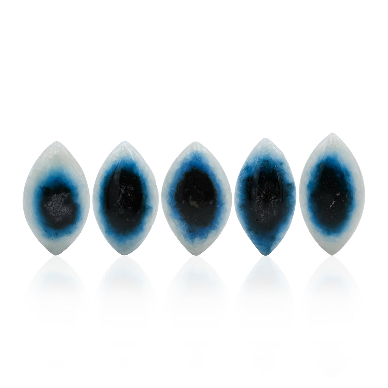 Rare Eyeshape Blue Ice Glacierite Cabochon - 1 piece