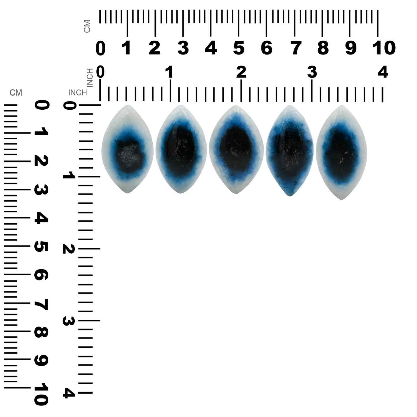 Rare Eyeshape Blue Ice Glacierite Cabochon - 1 piece