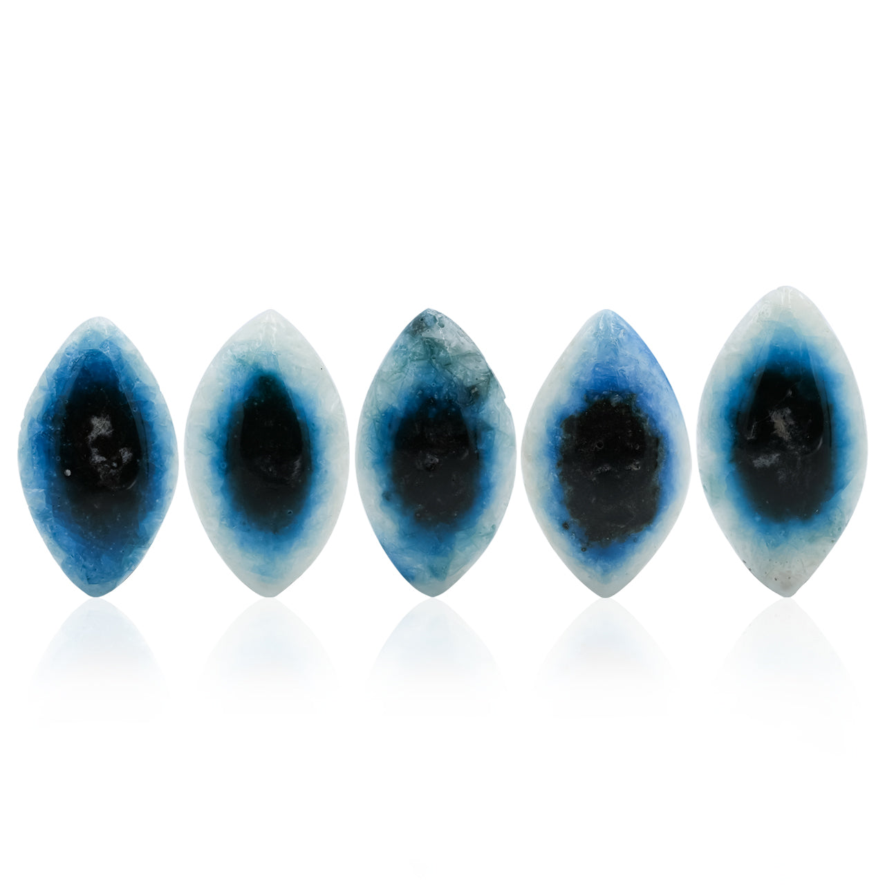 Rare Eyeshape Blue Ice Glacierite Cabochon - 1 piece