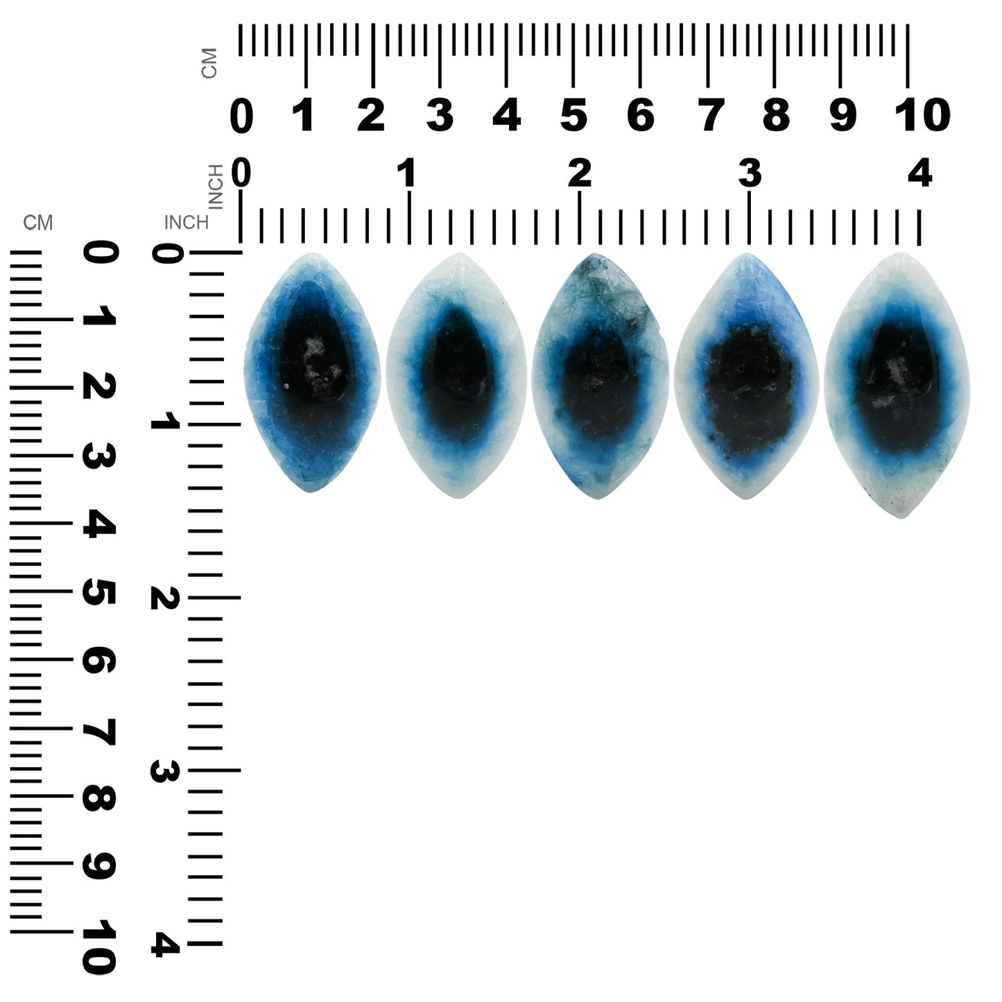 Rare Eyeshape Blue Ice Glacierite Cabochon - 1 piece