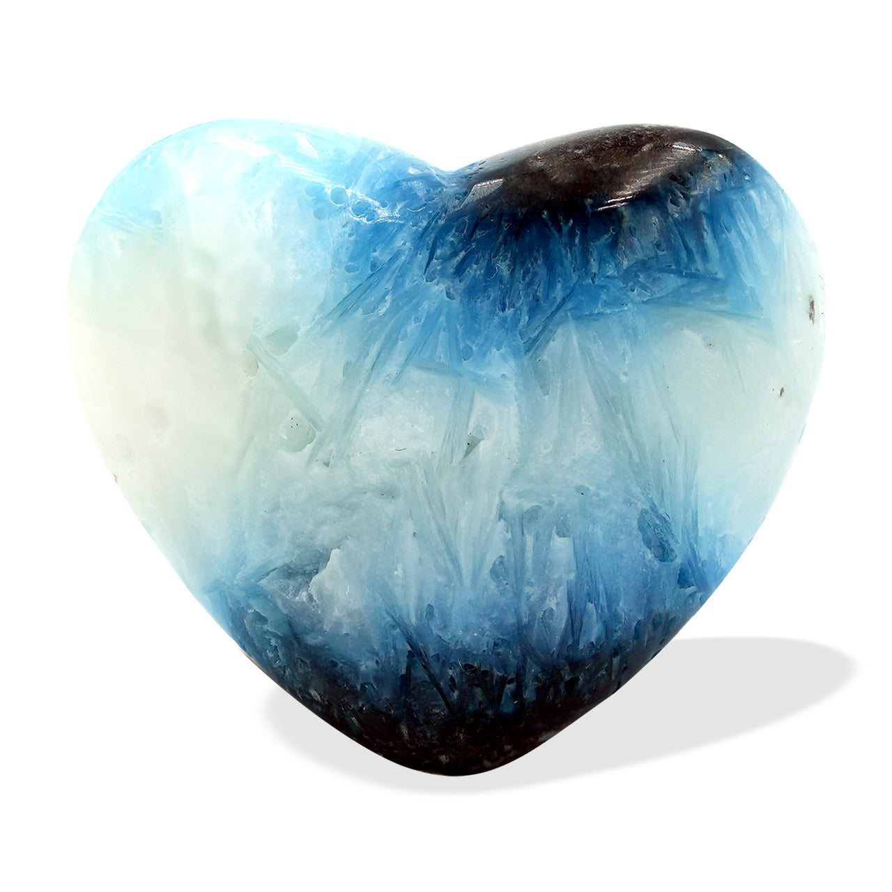Starborn Blue Ice Glacierite Heart Shaped Stone - 1 Piece