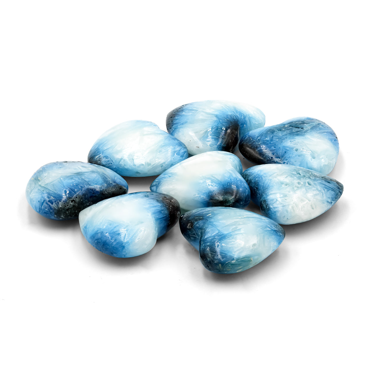Starborn Blue Ice Glacierite Heart Shaped Stone - 1 Piece