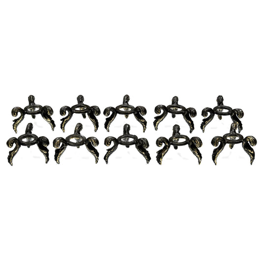 Starborn Gemstone Sphere Brass Holder - 10 pieces