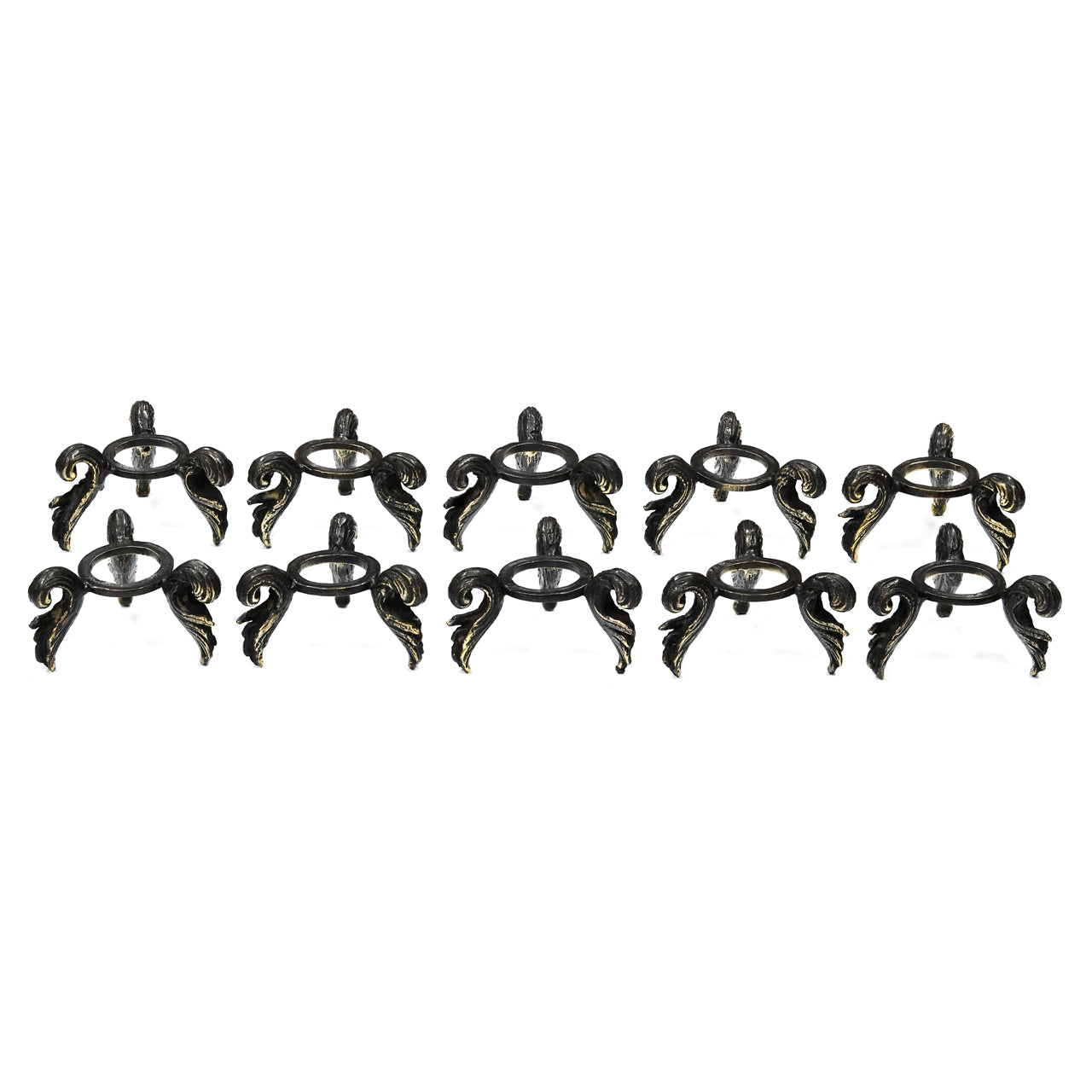 Starborn Gemstone Sphere Brass Holder - 10 pieces