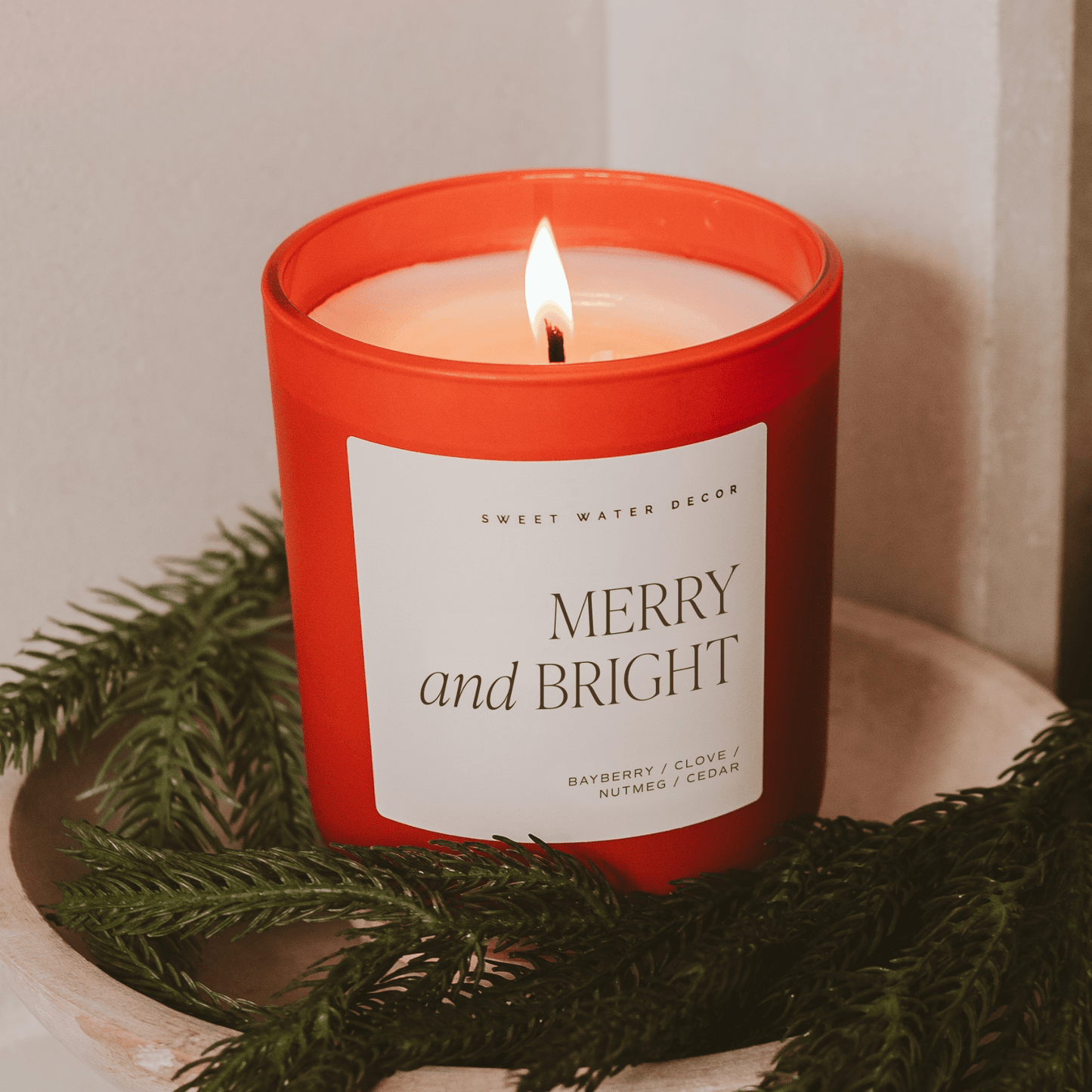 "Merry and Bright" 15oz - Bayberry, Clove, Ginger, Cedar, Fir, Musk