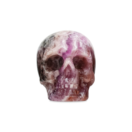 Hand Carved Pink Cobalto Calcite Skull Carving - 1 piece