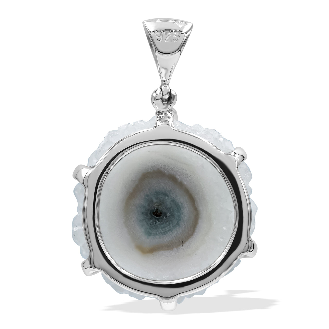 Starborn Quartz Rosettes Prong Set Pendant in Sterling Silver