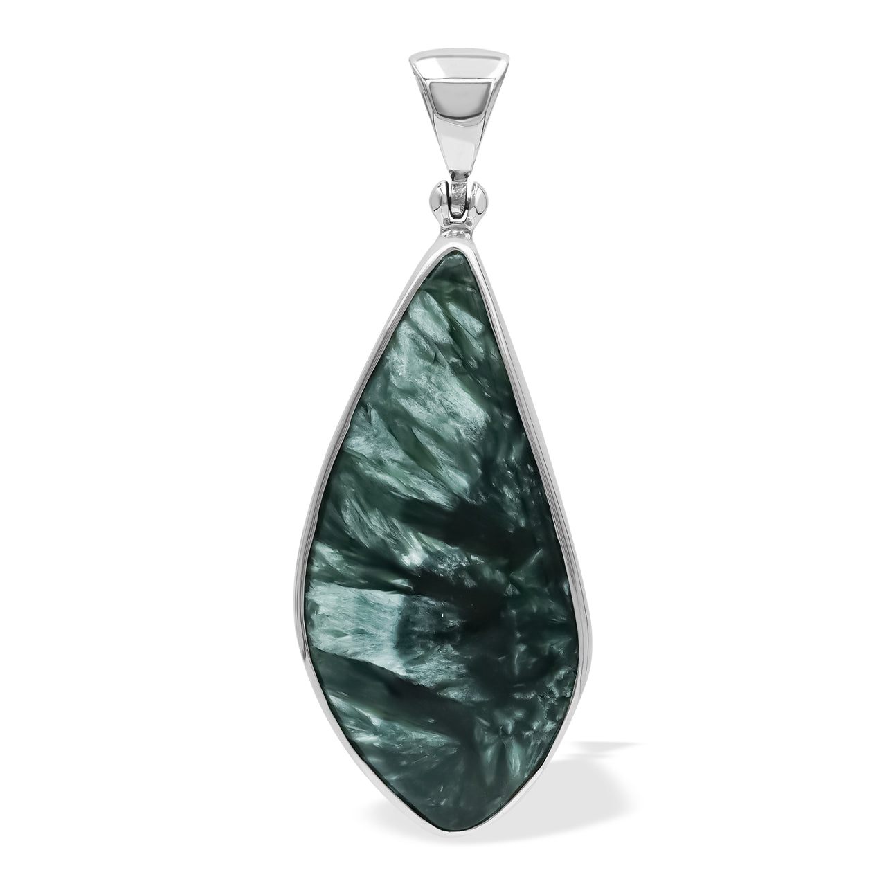 Starborn Freeform Seraphinite Pendant in Sterling Silver