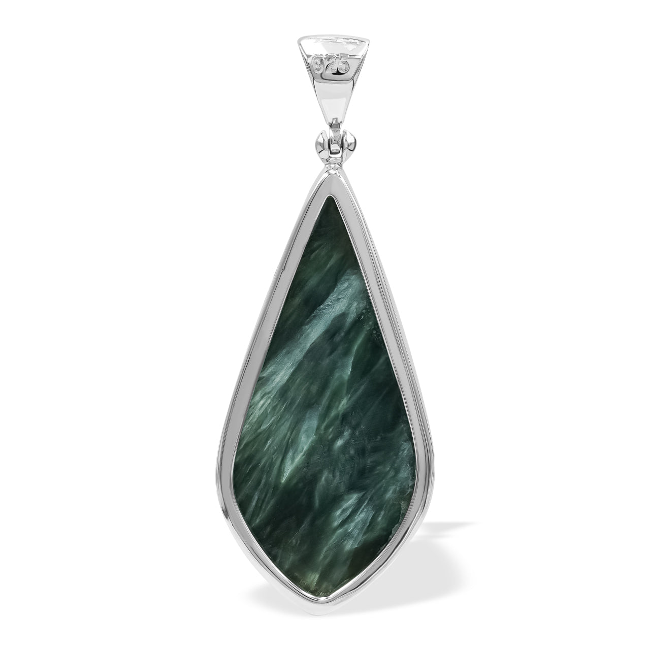 Starborn Freeform Seraphinite Pendant in Sterling Silver