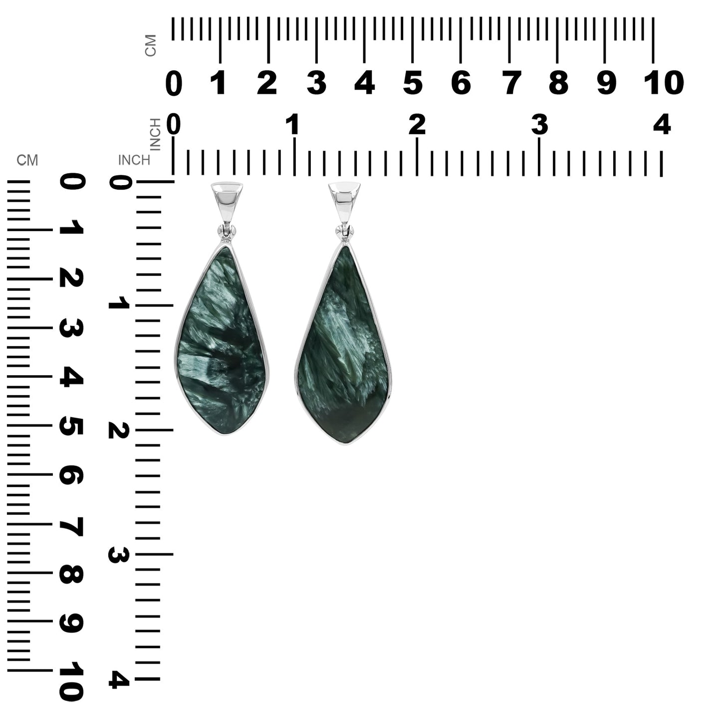 Starborn Freeform Seraphinite Pendant in Sterling Silver